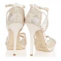 Jimmy Choo Fayme Ivory and White Satin Sandals