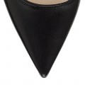 Jimmy Choo Maple Black Nappa and Patent Pointy Toe Pumps