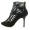 Jimmy Choo Quito Embossed Leather Ankle Black boots