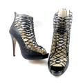 Jimmy Choo Quito Embossed Leather Ankle Black boots