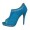 Jimmy Choo Glint Peep Toe Suede Ankle Blue Boots