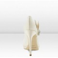 Jimmy Choo Grant Satin Peep toe Bridal Shoes Ivory