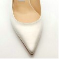 Jimmy Choo Light Satin Slingbacks Bridal Shoes White