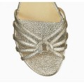 Jimmy Choo Gilda Champagne Glitter Leather Slippers