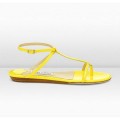 Jimmy Choo Fiona Yellow Patent Leather Flat Sandals