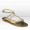 Jimmy Choo Fiona Champagne Glitter Fabric Flat Sandals