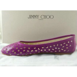 Jimmy Choo Wells Light Cutout Purple Flats