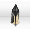 Jimmy Choo Anouk 120mm Black Patent Leather Pointy Toe Pumps