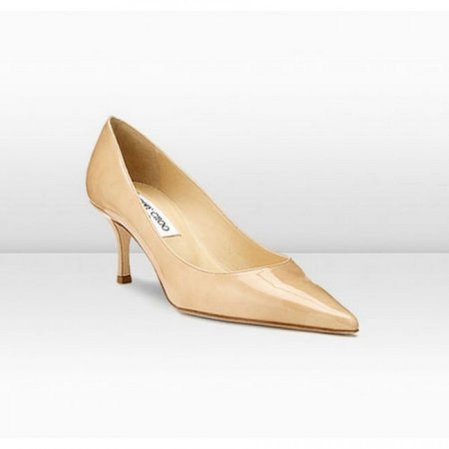 Jimmy Choo Lizzy 65mm Nude Pointy Toe Pumps