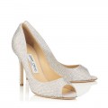 Jimmy Choo Taliah Crystal Suede and Pave Evening Sandals