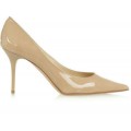 Jimmy Choo Agnes Patent Leather Pumps Nude