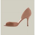 Jimmy Choo Logan Patent Leather D'orsay Pumps Nude
