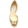 Jimmy Choo Lyon Mirrored Leather D'orsay Pumps Gold