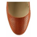 Jimmy Choo Cosmic Python Lether Pumps Rust Brown