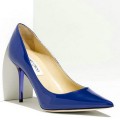 Jimmy Choo Abel Patent leather Pointed Pumps Blue Shoes