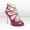 Jimmy Choo Latina 100mm Plum Suede and Metallic Leather Sandals