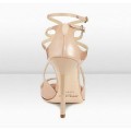 Jimmy Choo Lance 115mm Nude Patent Leather Strappy Sandals