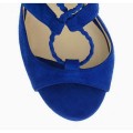 Jimmy Choo Gail 120mm Royal Blue Suede Sandals