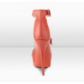 Jimmy Choo Leticia 145mm Coral Nubuck Metallic Platform Sandals