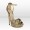 Jimmy Choo ICONS 145mm Gold Greta Shimmer Suede Sandals