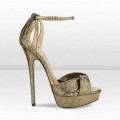 Jimmy Choo ICONS 145mm Gold Greta Shimmer Suede Sandals