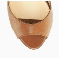Jimmy Choo Beatrix 130mm Tan Nappa Leather Platform Sandals