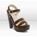 Jimmy Choo Corliss 145mm Chocolate Suede Clogs