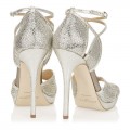 Jimmy Choo Fayme Champagne Glitter Platform Sandals