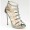 Jimmy Choo Strappy Mirrored Leather Sandals Silver