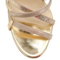 Jimmy Choo Dart Glitter Sandals Gold