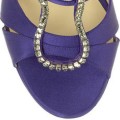 Jimmy Choo Diamante Satin Sandals Purple
