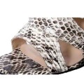 Jimmy Choo North Patented Leather Snakeskin Sandals