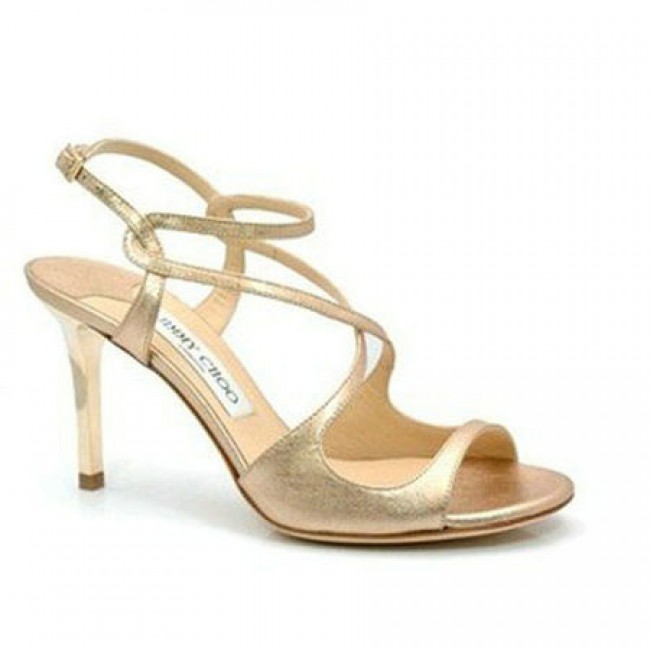 Jimmy Choo Paxton Leather Sandals Gold