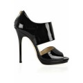 Jimmy Choo Private Patent Leather Sandals Black