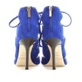 Jimmy Choo Gladys Suede Lace Up Blue Sandals