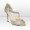 Jimmy Choo Secret Glitter Fabric Sandals White