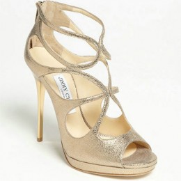 Jimmy Choo Loila Glitter Sandals Gold