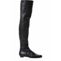 Jimmy Choo Edna Leather Over The Knee Boots Black