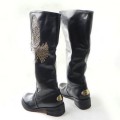 Jimmy Choo Duncan Leather Over The Knee Boots Black