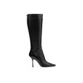 Jimmy Choo Orchid Leather Knee High Black Boots