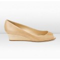 Jimmy Choo Bergen 35mm Nude Patent Leather Wedges