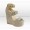 Jimmy Choo Leora 140mm Khaki Nubuck Shiny Calf Wedge Sandals