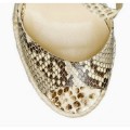 Jimmy Choo Passion 120mm Natural Snake Print Leather Espadrilles
