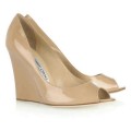Jimmy Choo Bello Wedges Shoes Nude